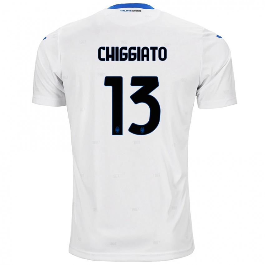 Homem Camisola Gabriele Chiggiato #13 Branco Alternativa 2024/25 Camisa