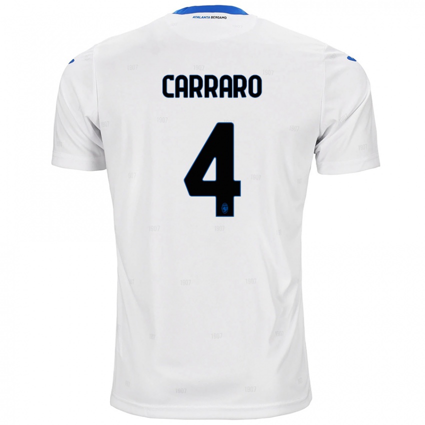 Homem Camisola Marco Carraro #4 Branco Alternativa 2024/25 Camisa