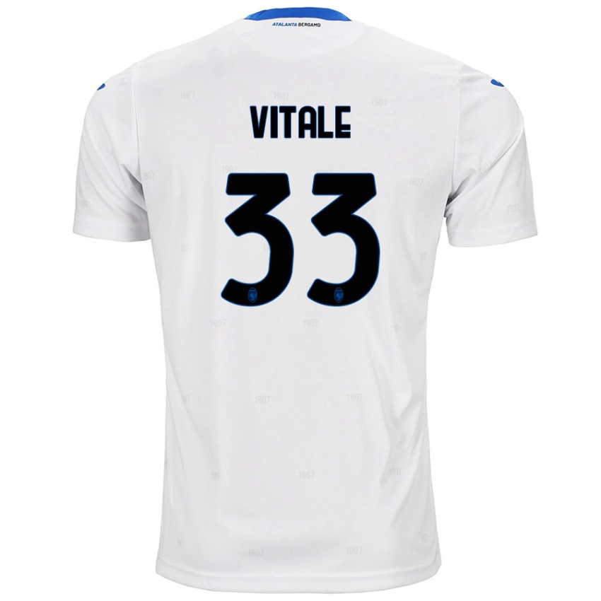 Homem Camisola Francesca Vitale #33 Branco Alternativa 2024/25 Camisa