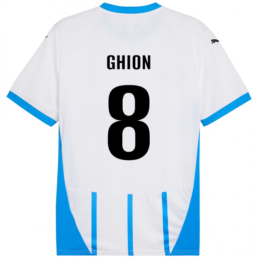 Homem Camisola Andrea Ghion #8 Azul Branco Alternativa 2024/25 Camisa