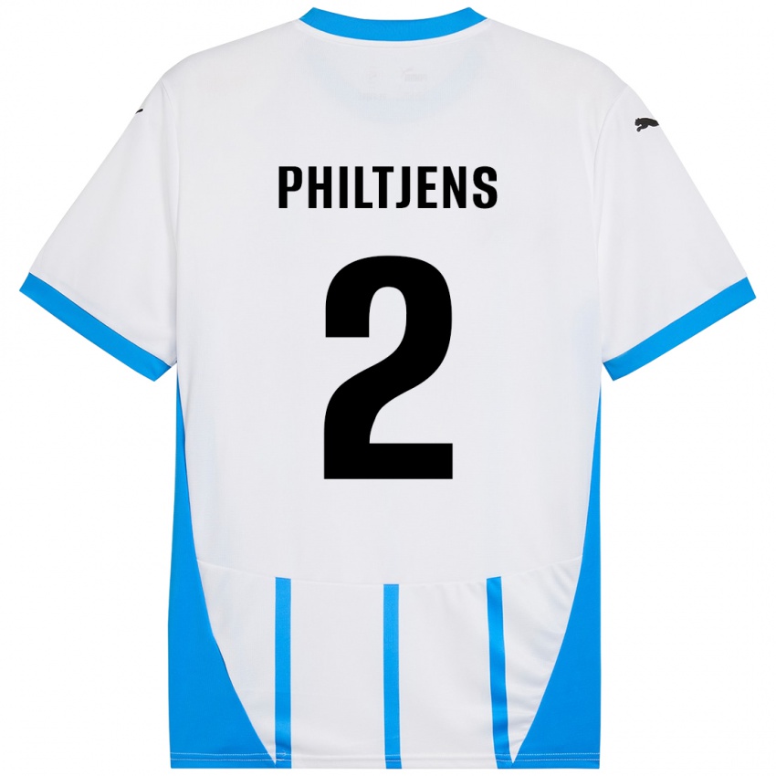 Homem Camisola Davina Philtjens #2 Azul Branco Alternativa 2024/25 Camisa