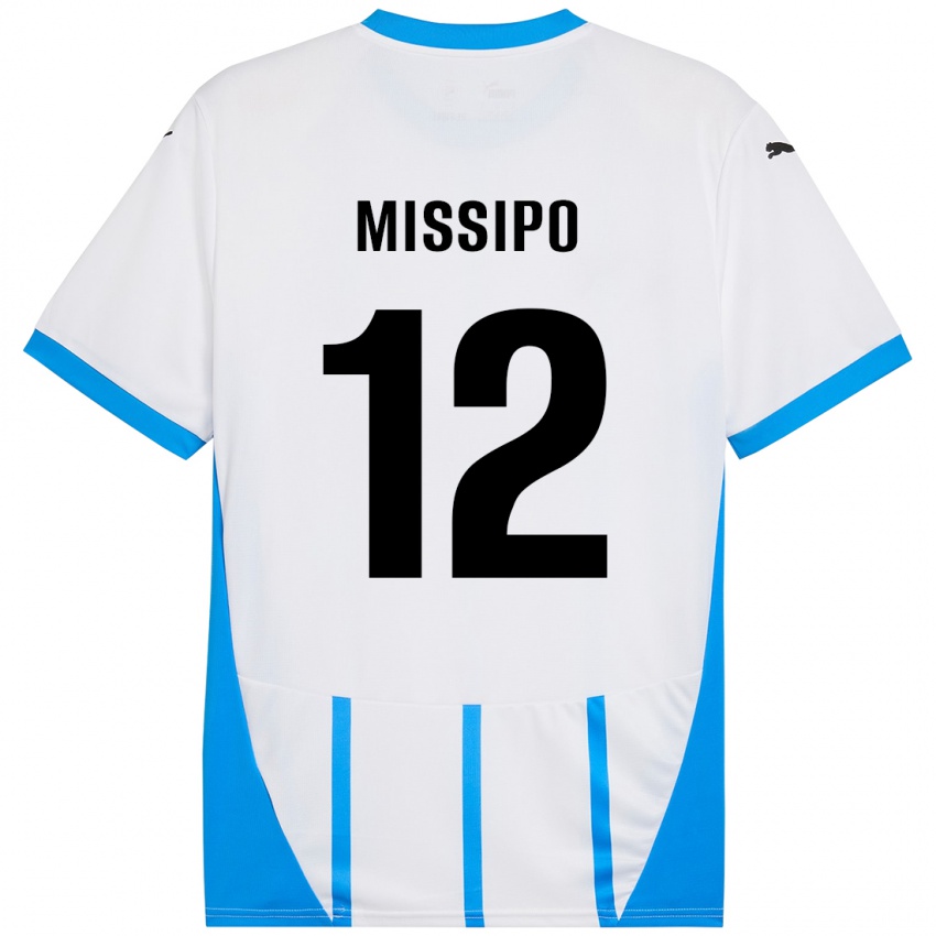 Homem Camisola Kassandra Missipo #12 Azul Branco Alternativa 2024/25 Camisa