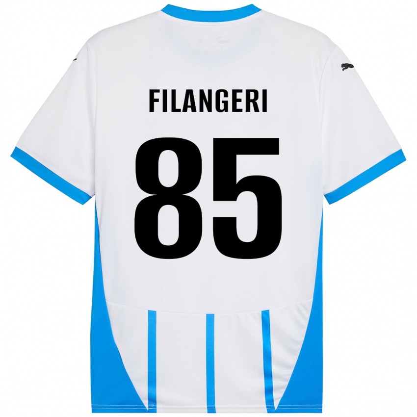 Homem Camisola Maria Luisa Filangeri #85 Azul Branco Alternativa 2024/25 Camisa