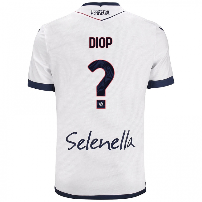 Homem Camisola Saer Diop #0 Azul Real Branco Alternativa 2024/25 Camisa