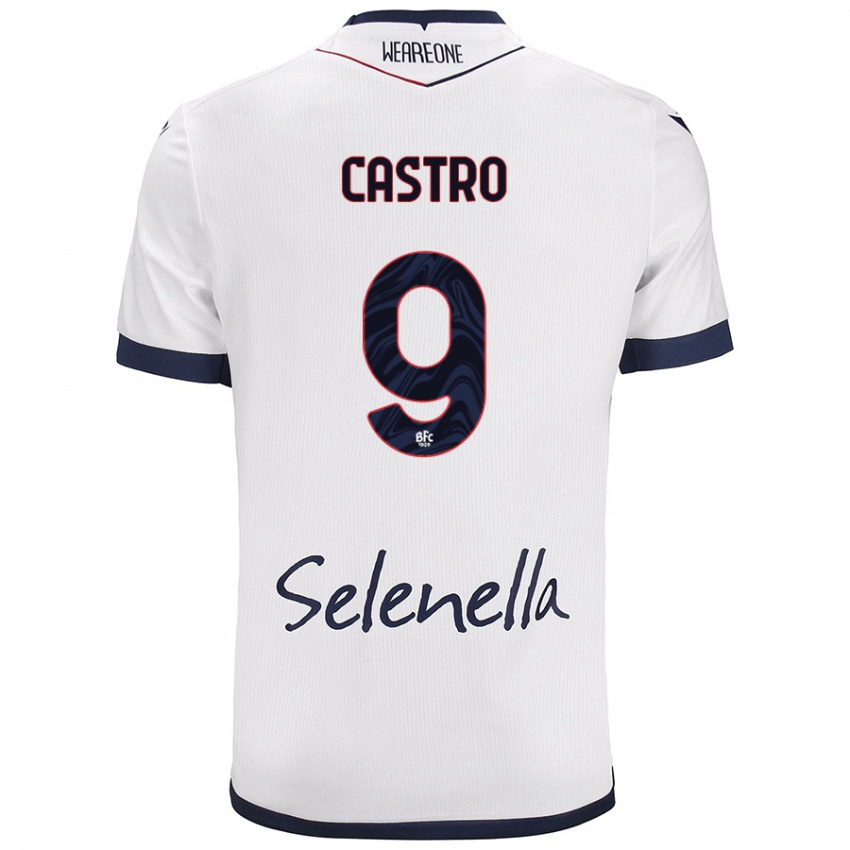 Homem Camisola Santiago Castro #9 Azul Real Branco Alternativa 2024/25 Camisa