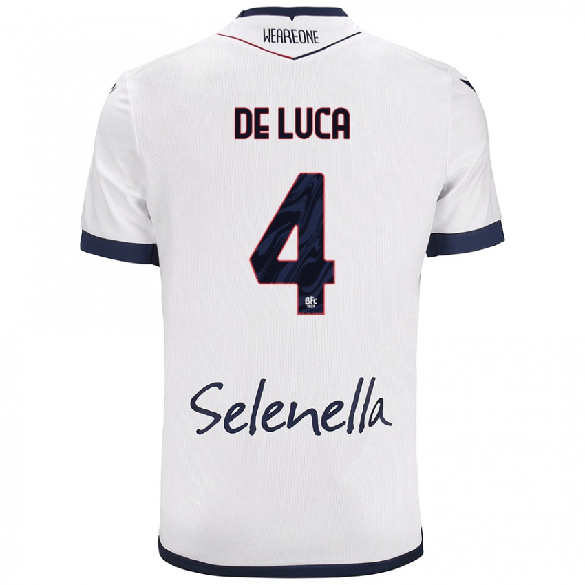 Homem Camisola Alessandro De Luca #4 Azul Real Branco Alternativa 2024/25 Camisa