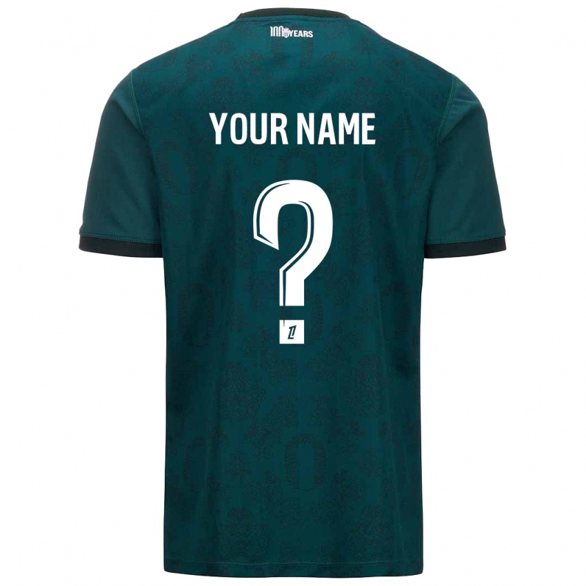 Homem Camisola Seu Nome #0 Verde Escuro Alternativa 2024/25 Camisa