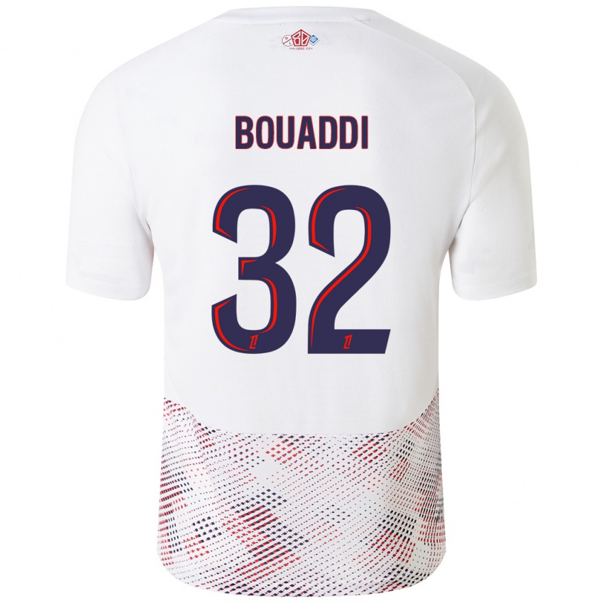 Homem Camisola Ayyoub Bouaddi #32 Azul Real Branco Alternativa 2024/25 Camisa