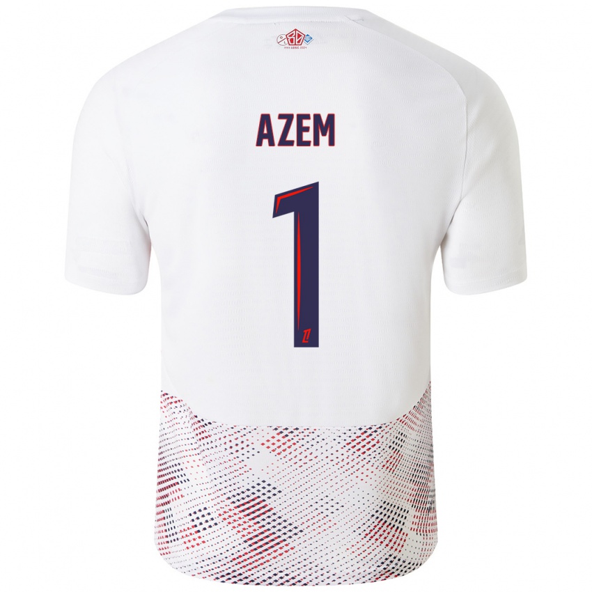 Homem Camisola Floriane Azem #1 Azul Real Branco Alternativa 2024/25 Camisa