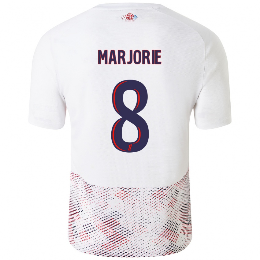 Homem Camisola Marjorie #8 Azul Real Branco Alternativa 2024/25 Camisa