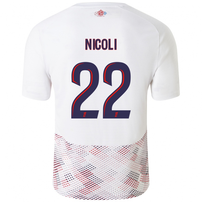 Homem Camisola Morgane Nicoli #22 Azul Real Branco Alternativa 2024/25 Camisa