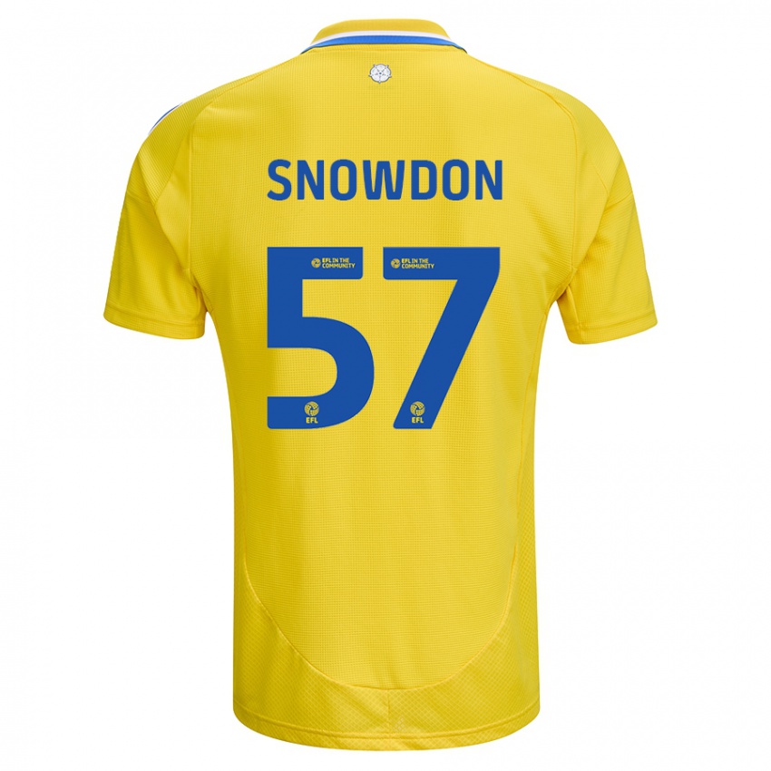 Homem Camisola Joe Snowdon #57 Azul Amarelo Alternativa 2024/25 Camisa