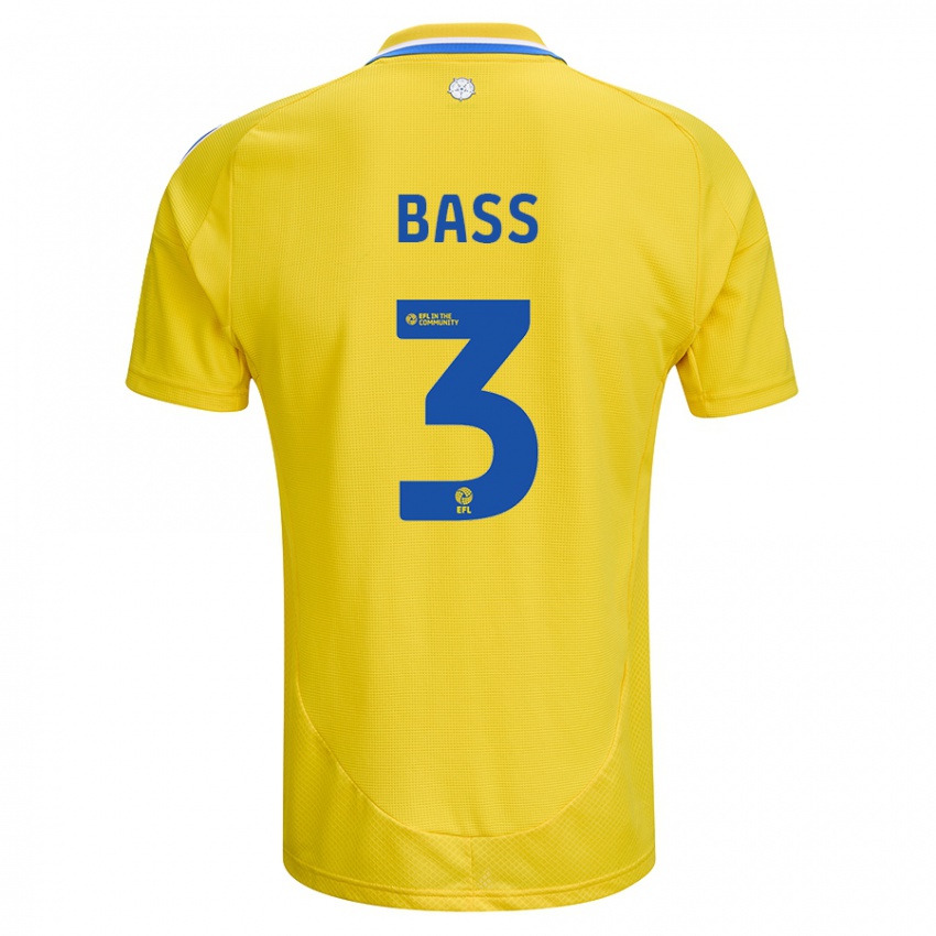 Homem Camisola Rebekah Bass #3 Azul Amarelo Alternativa 2024/25 Camisa