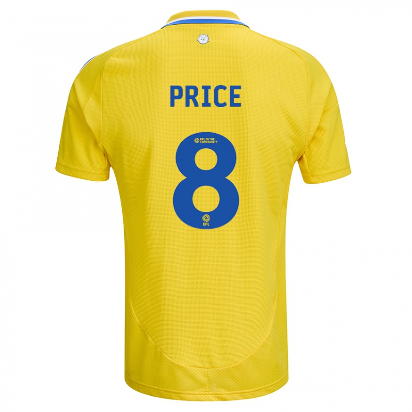 Homem Camisola Leoni Price #8 Azul Amarelo Alternativa 2024/25 Camisa