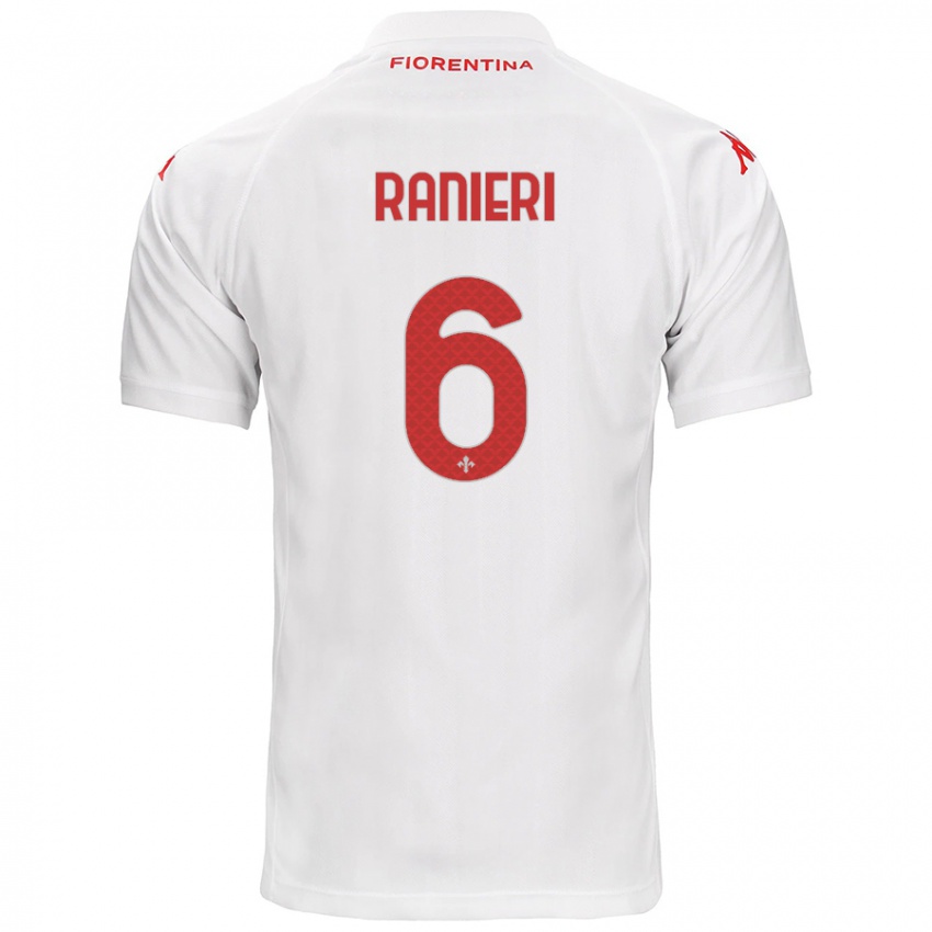 Homem Camisola Luca Ranieri #6 Branco Alternativa 2024/25 Camisa