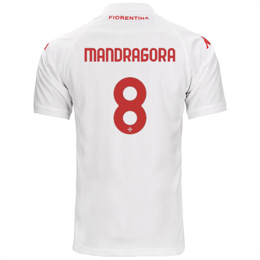 Homem Camisola Rolando Mandragora #8 Branco Alternativa 2024/25 Camisa