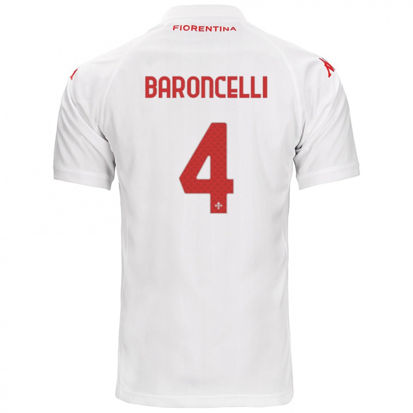 Homem Camisola Leonardo Baroncelli #4 Branco Alternativa 2024/25 Camisa