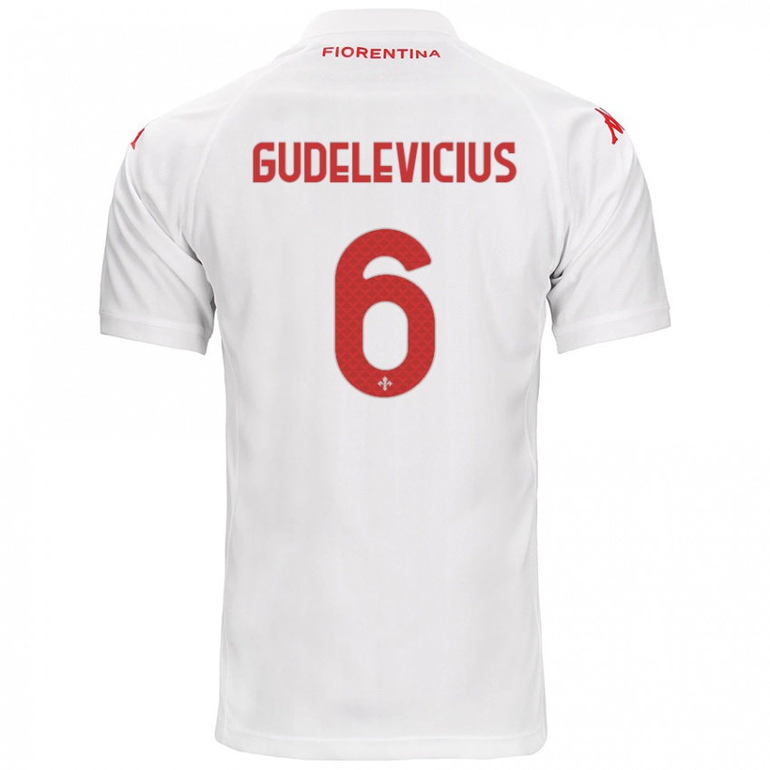 Homem Camisola Ernestas Gudelevicius #6 Branco Alternativa 2024/25 Camisa