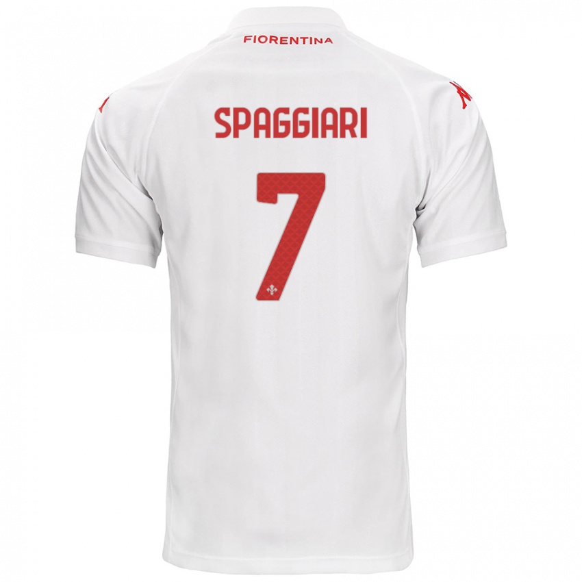 Homem Camisola Riccardo Spaggiari #7 Branco Alternativa 2024/25 Camisa