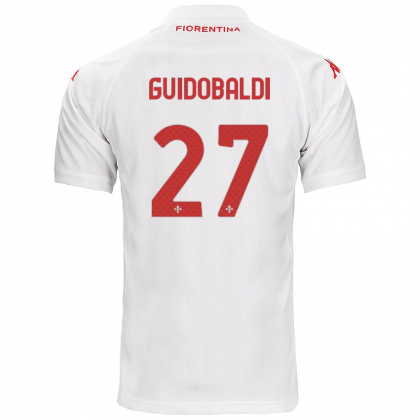 Homem Camisola Filippo Guidobaldi #27 Branco Alternativa 2024/25 Camisa