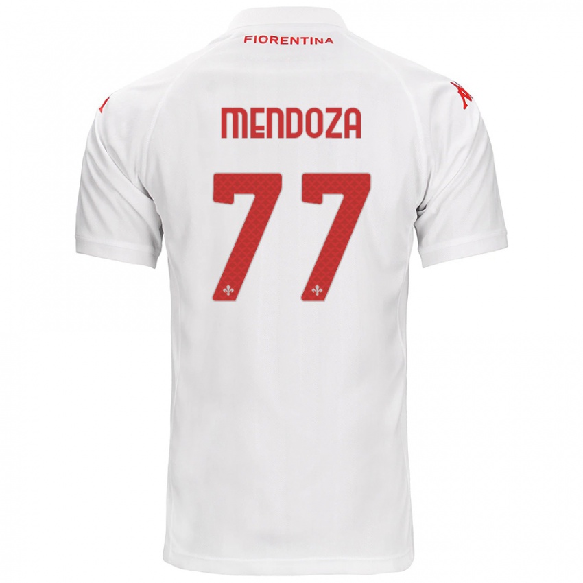 Homem Camisola William Mendoza #77 Branco Alternativa 2024/25 Camisa