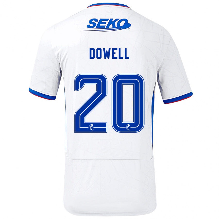 Homem Camisola Kieran Dowell #20 Azul Branco Alternativa 2024/25 Camisa