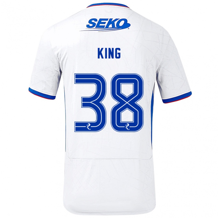 Homem Camisola Leon King #38 Azul Branco Alternativa 2024/25 Camisa