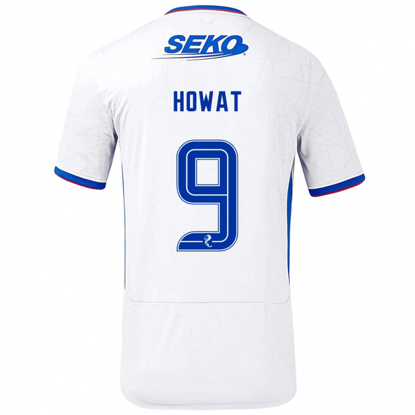 Homem Camisola Kirsty Howat #9 Azul Branco Alternativa 2024/25 Camisa