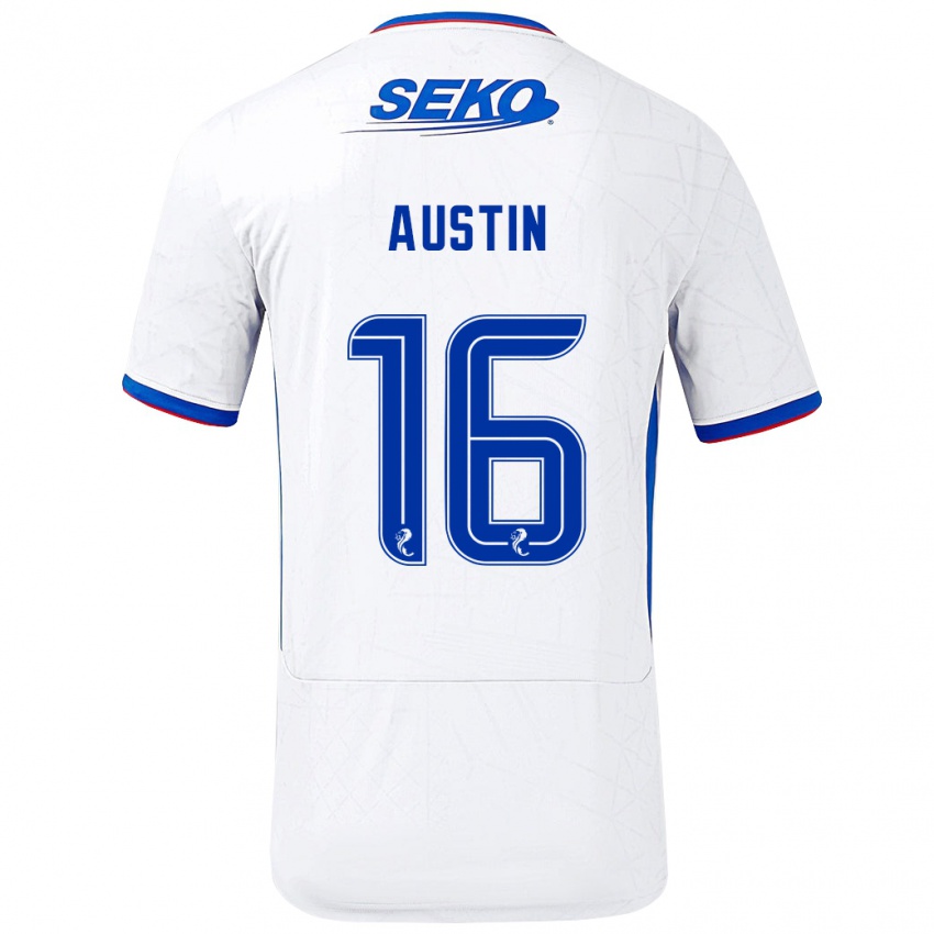 Homem Camisola Eilidh Austin #16 Azul Branco Alternativa 2024/25 Camisa