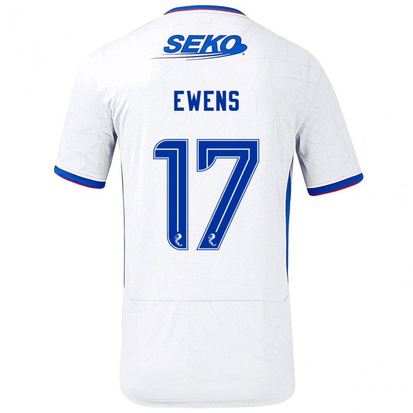 Homem Camisola Sarah Ewens #17 Azul Branco Alternativa 2024/25 Camisa