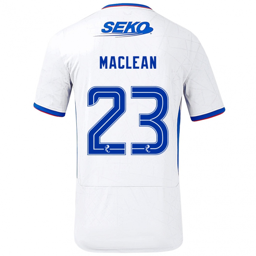 Homem Camisola Kirsty Maclean #23 Azul Branco Alternativa 2024/25 Camisa