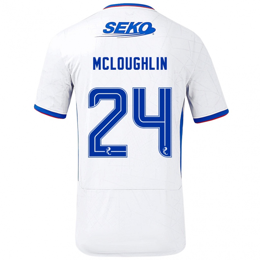 Homem Camisola Olivia Mcloughlin #24 Azul Branco Alternativa 2024/25 Camisa