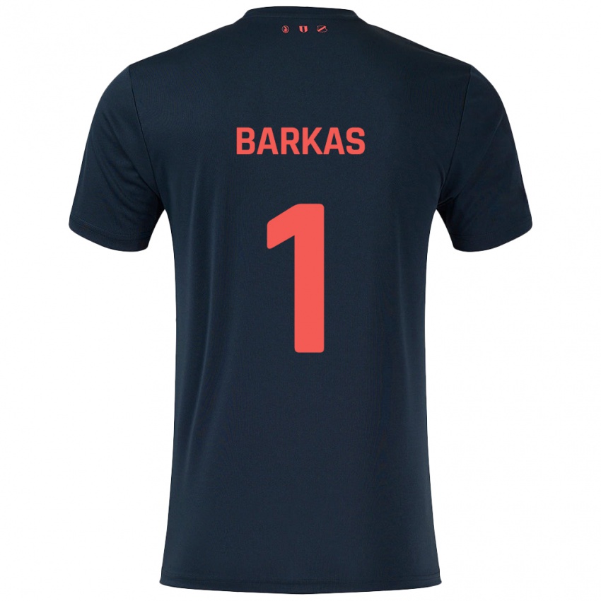 Homem Camisola Vasilios Barkas #1 Vermelho Preto Alternativa 2024/25 Camisa