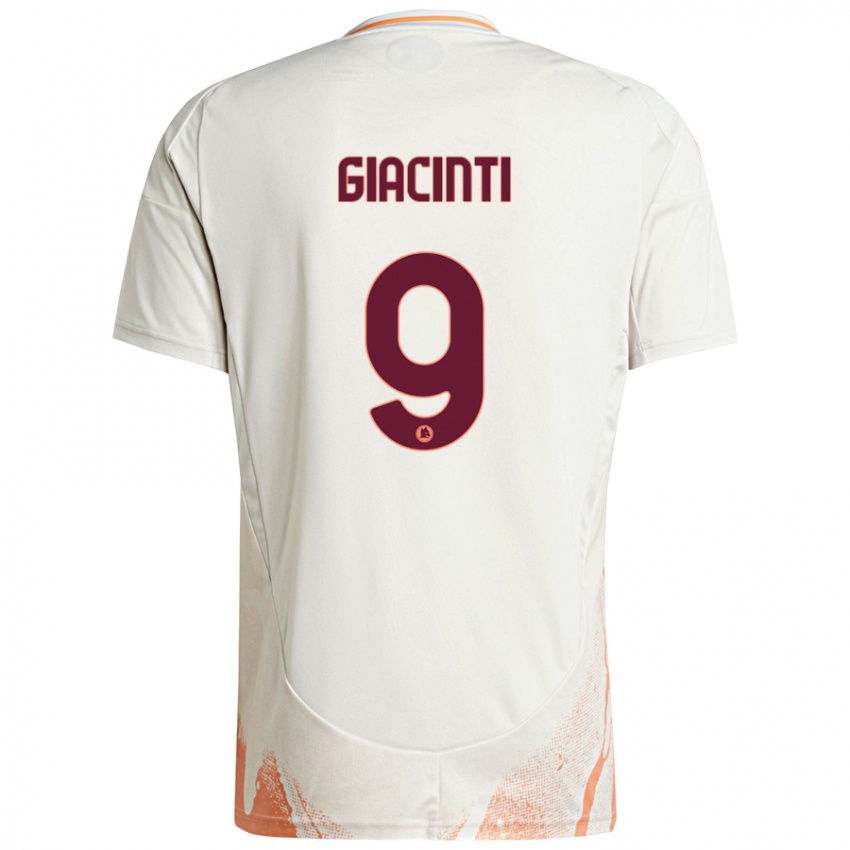 Homem Camisola Valentina Giacinti #9 Creme Branco Laranja Alternativa 2024/25 Camisa