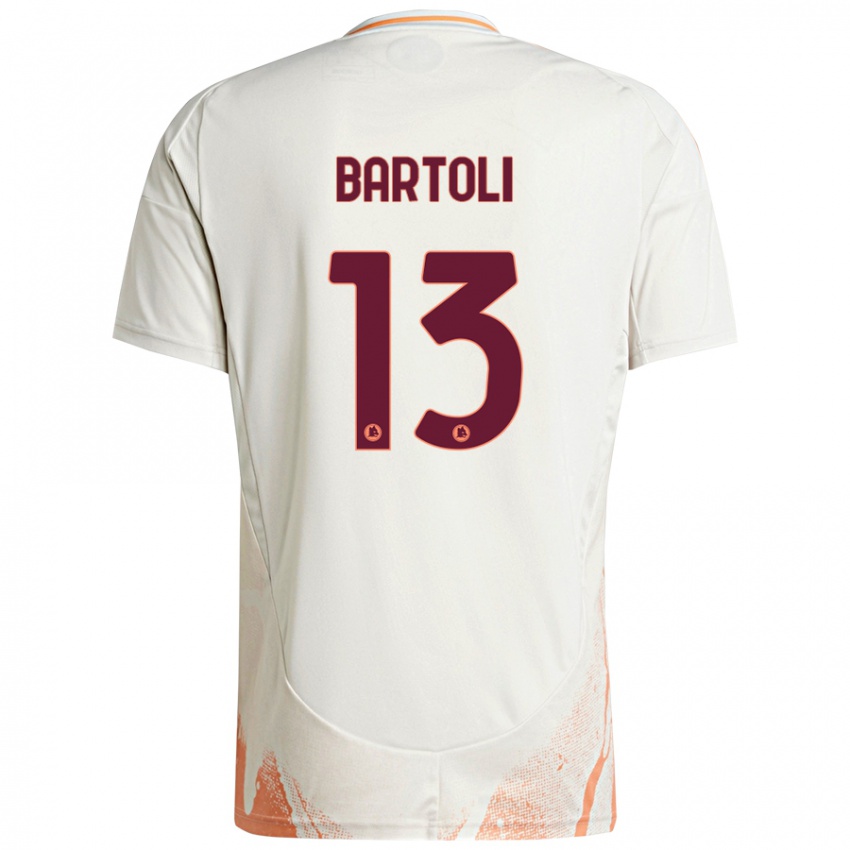 Homem Camisola Elisa Bartoli #13 Creme Branco Laranja Alternativa 2024/25 Camisa