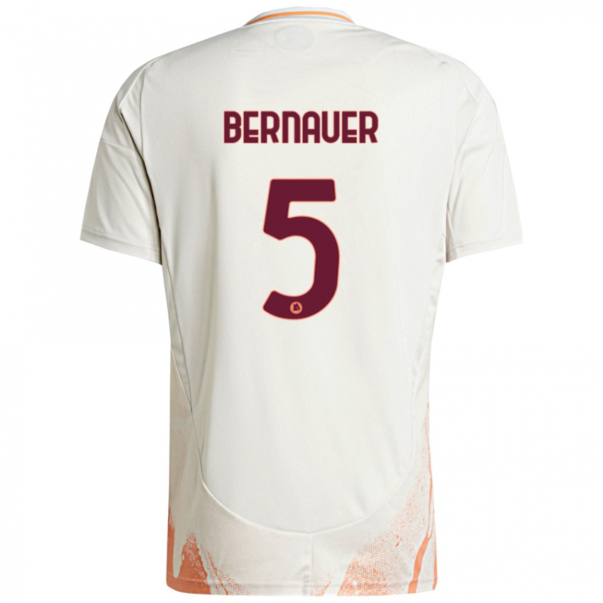 Homem Camisola Vanessa Bernauer #5 Creme Branco Laranja Alternativa 2024/25 Camisa