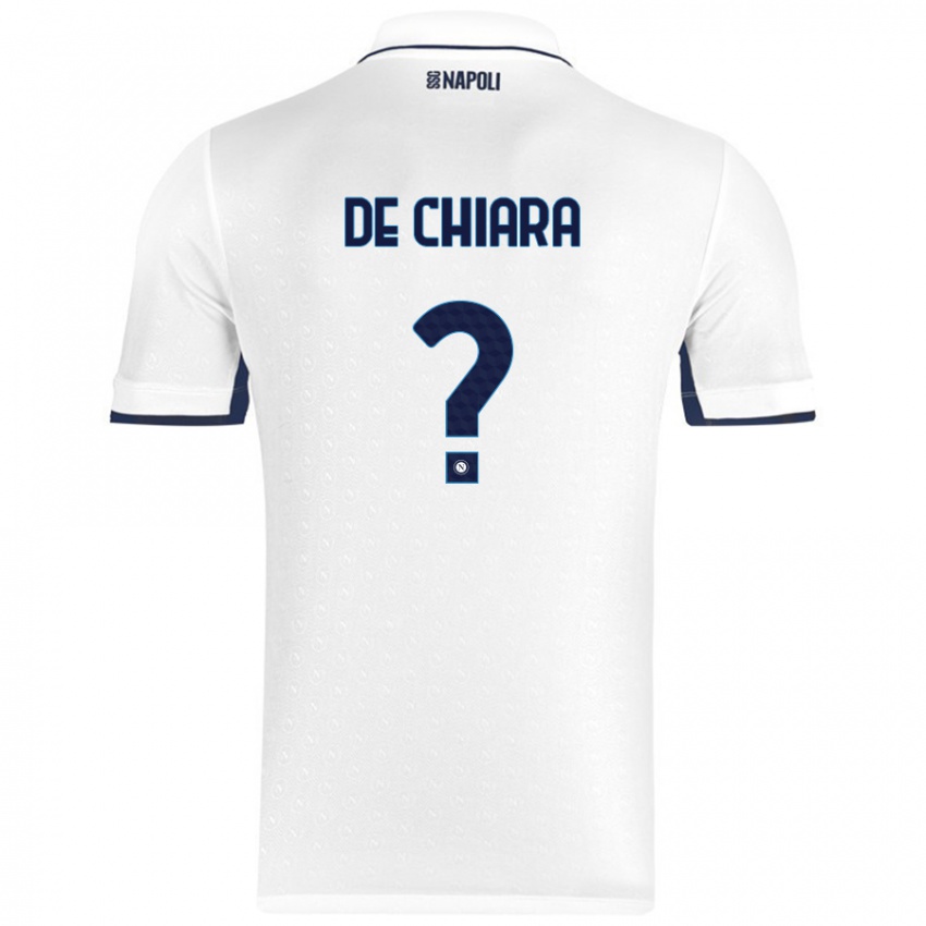 Homem Camisola Emmanuele De Chiara #0 Azul Real Branco Alternativa 2024/25 Camisa