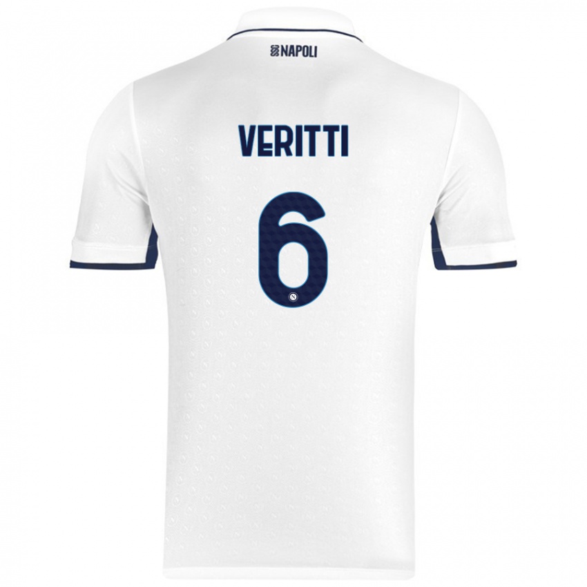 Homem Camisola Federica Veritti #6 Azul Real Branco Alternativa 2024/25 Camisa