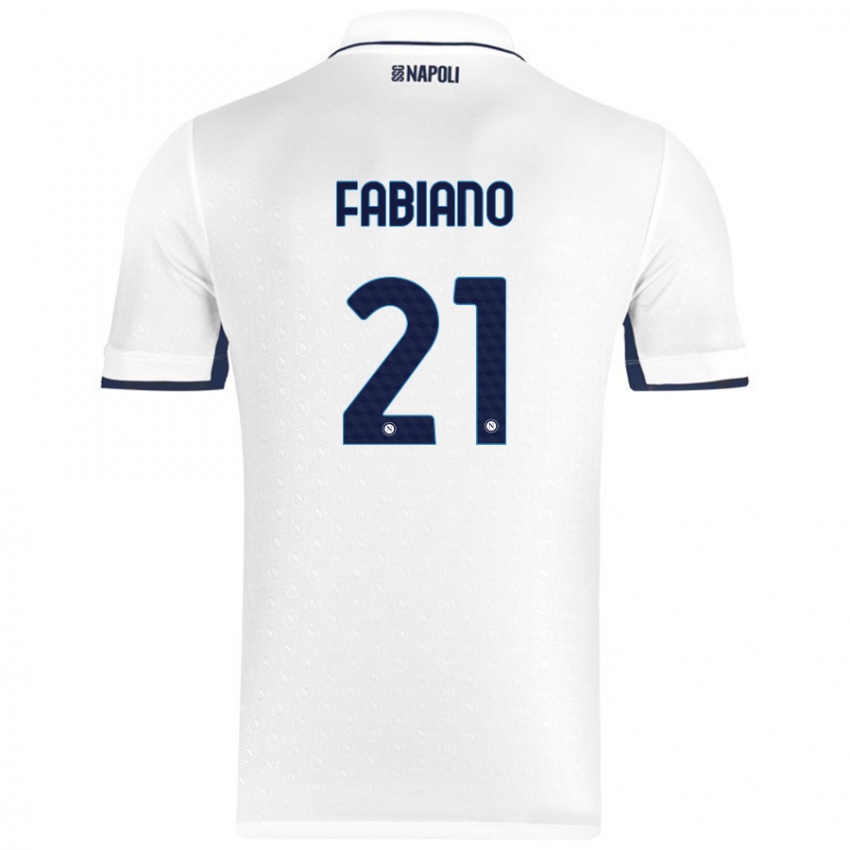 Homem Camisola Francesca Fabiano #21 Azul Real Branco Alternativa 2024/25 Camisa