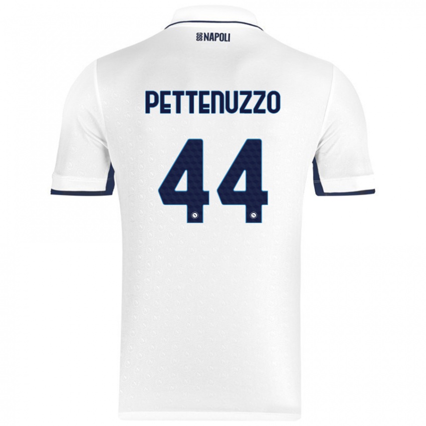 Homem Camisola Tecla Pettenuzzo #44 Azul Real Branco Alternativa 2024/25 Camisa