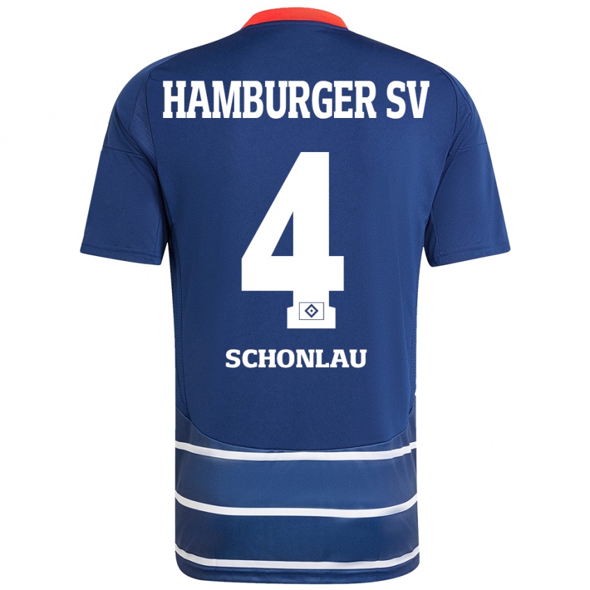 Homem Camisola Sebastian Schonlau #4 Azul Escuro Alternativa 2024/25 Camisa