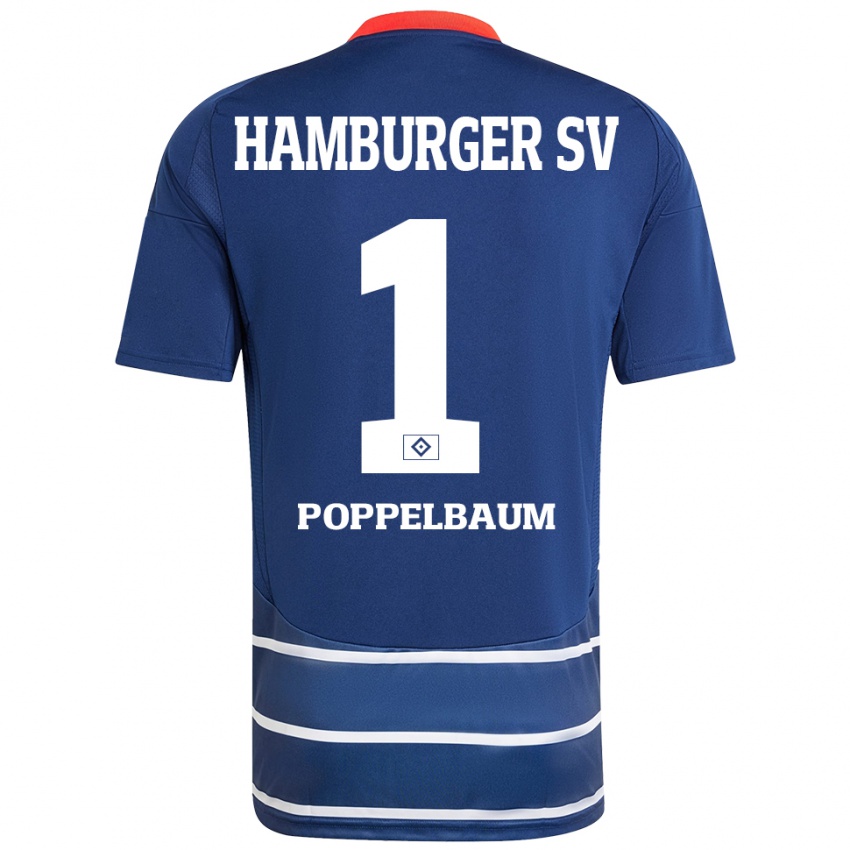 Homem Camisola Colin Poppelbaum #1 Azul Escuro Alternativa 2024/25 Camisa