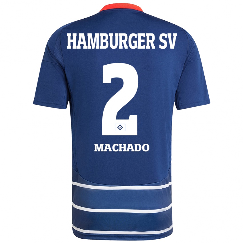 Homem Camisola Kilian Hölscher Machado #2 Azul Escuro Alternativa 2024/25 Camisa