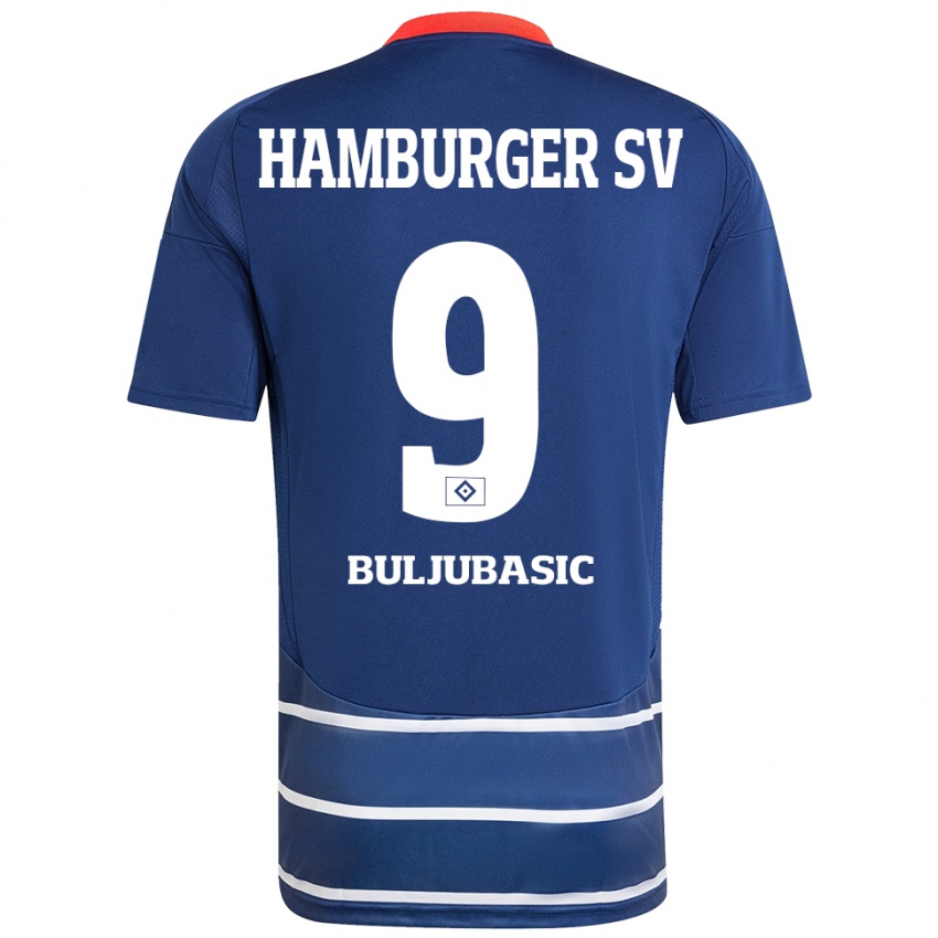 Homem Camisola Amer Buljubasic #9 Azul Escuro Alternativa 2024/25 Camisa