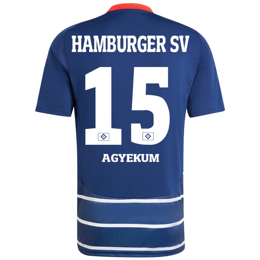 Homem Camisola Joel Agyekum #15 Azul Escuro Alternativa 2024/25 Camisa