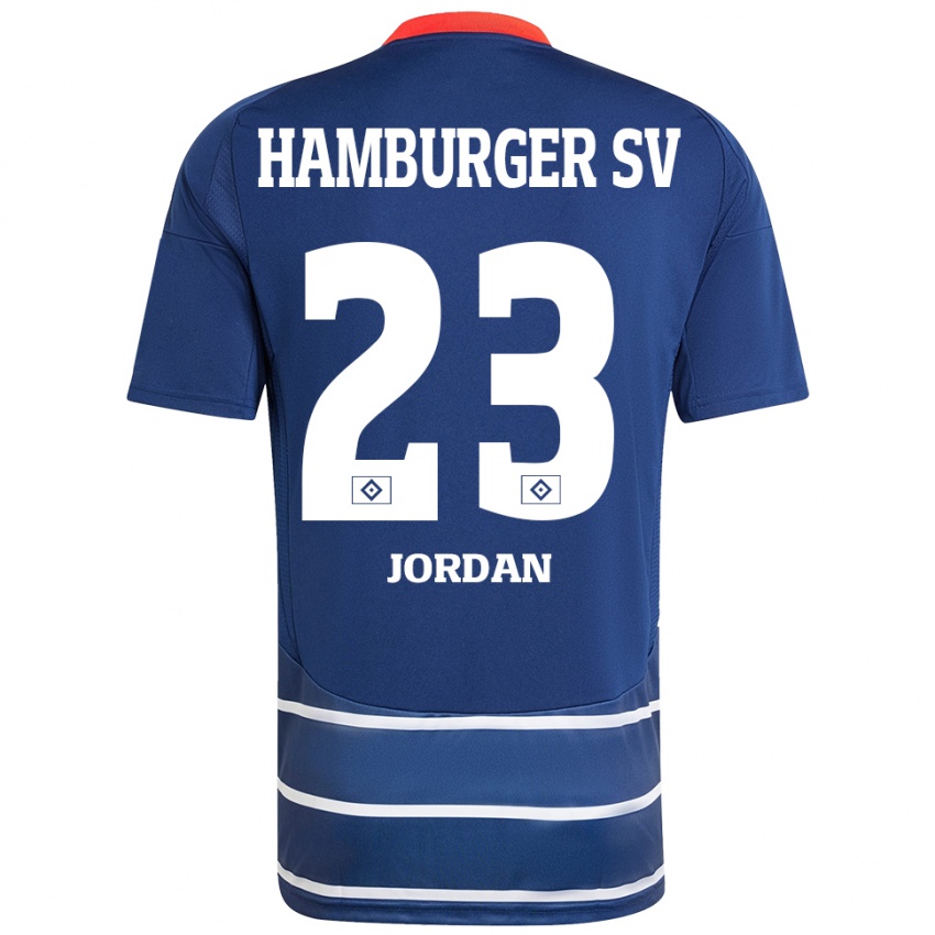 Homem Camisola Dominik Jordan #23 Azul Escuro Alternativa 2024/25 Camisa