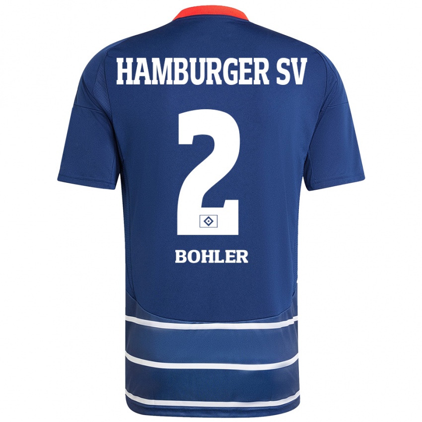 Homem Camisola Annaleen Böhler #2 Azul Escuro Alternativa 2024/25 Camisa