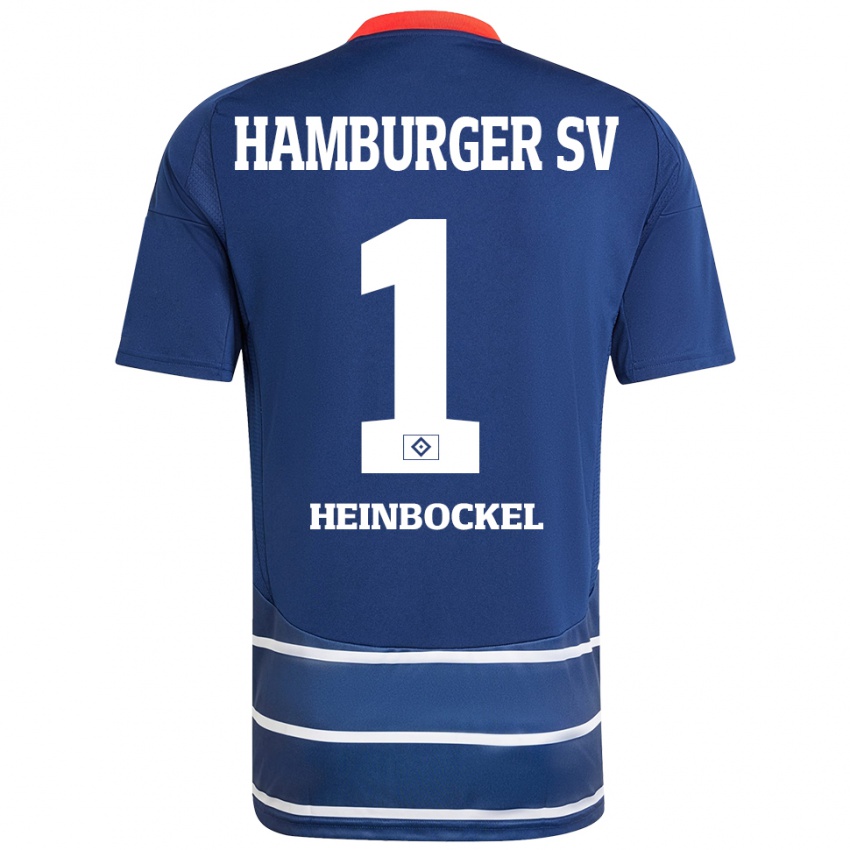 Homem Camisola Simon Heinbockel #1 Azul Escuro Alternativa 2024/25 Camisa