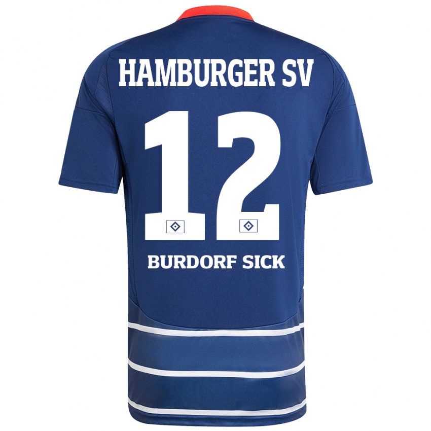 Homem Camisola Emma Burdorf-Sick #12 Azul Escuro Alternativa 2024/25 Camisa