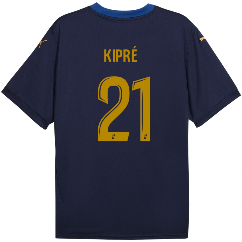 Homem Camisola Cédric Kipré #21 Ouro Da Marinha Alternativa 2024/25 Camisa